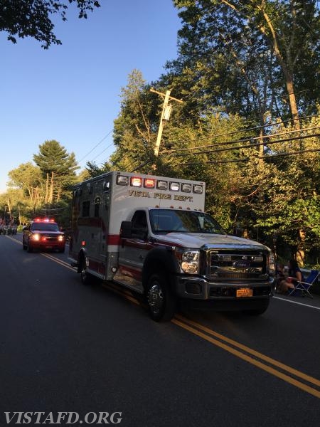 Vista Ambulance 22 & Car 2561 at the 2015 South Salem FD Parade - 8/5/15